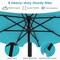 Costway 9.3 FT Solar Patio Umbrella Outdoor Market Sunshade with 24 LED Lights,Ruffles Beige/Brown/Red/Gray/Turquoise